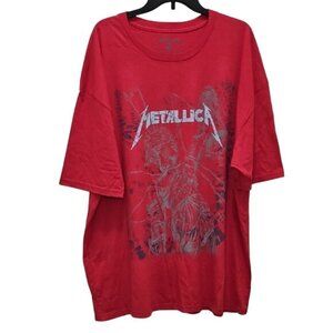 Metallica Short Sleeve ...And Justice For All Band Tee 3XL New Red Rock Metal